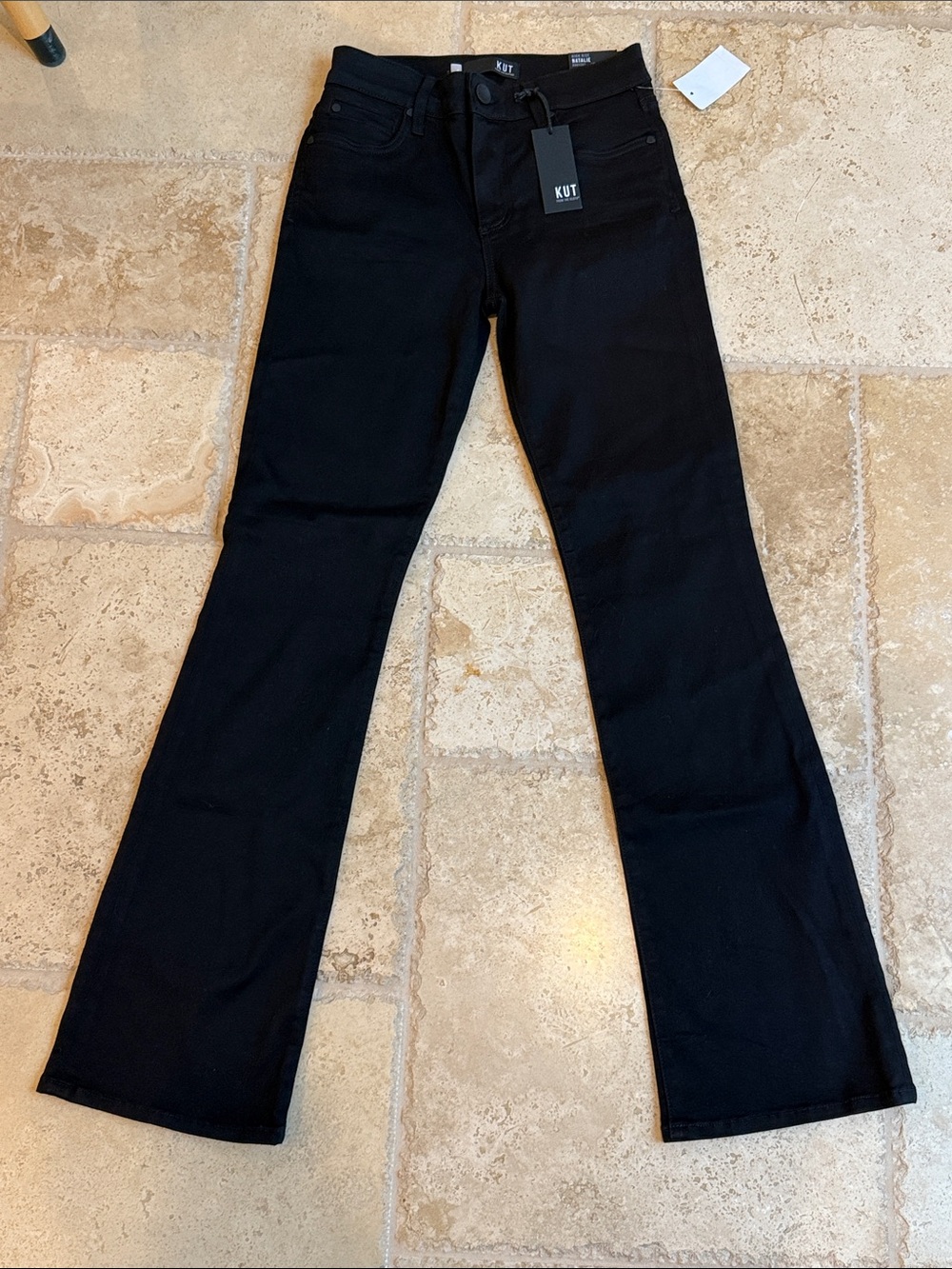 Kut from the Kloth Black Flare Wide-Leg Jeans